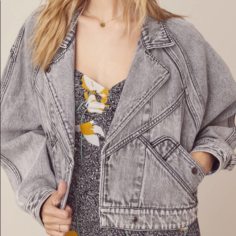 ASTR grey denim jacket
